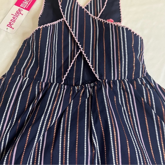 Penelope Mack Navy and Pink Striped Dress With Bloomers - Picture 6 of 7